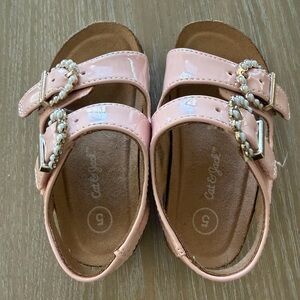 Cat & Jack Pearl-Embellished Pink Sandals